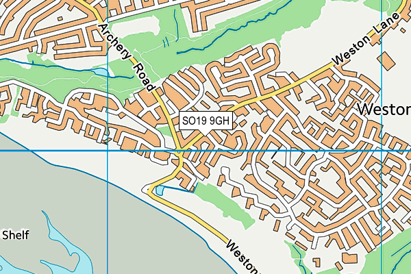 SO19 9GH map - OS VectorMap District (Ordnance Survey)