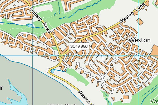 SO19 9GJ map - OS VectorMap District (Ordnance Survey)
