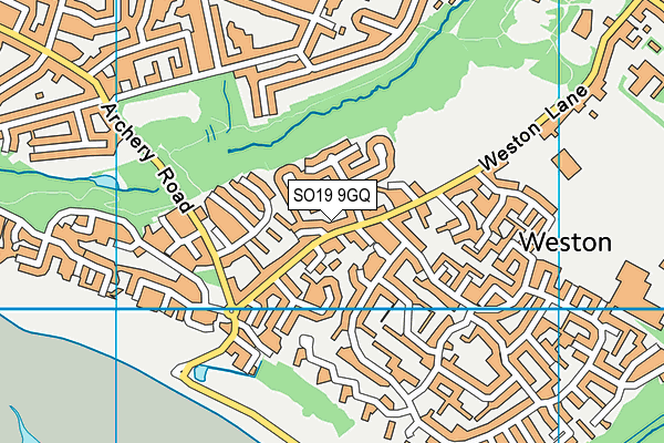 SO19 9GQ map - OS VectorMap District (Ordnance Survey)