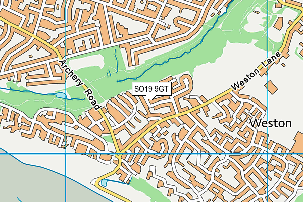 SO19 9GT map - OS VectorMap District (Ordnance Survey)