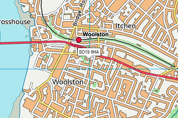 SO19 9HA map - OS VectorMap District (Ordnance Survey)