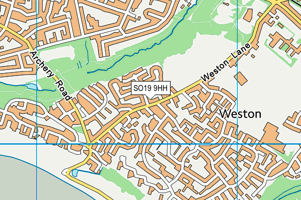 SO19 9HH map - OS VectorMap District (Ordnance Survey)