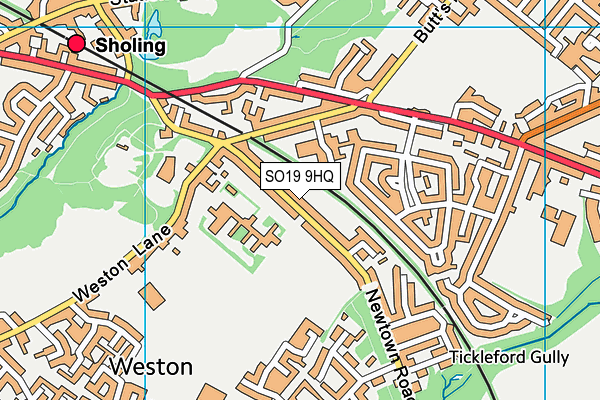 SO19 9HQ map - OS VectorMap District (Ordnance Survey)