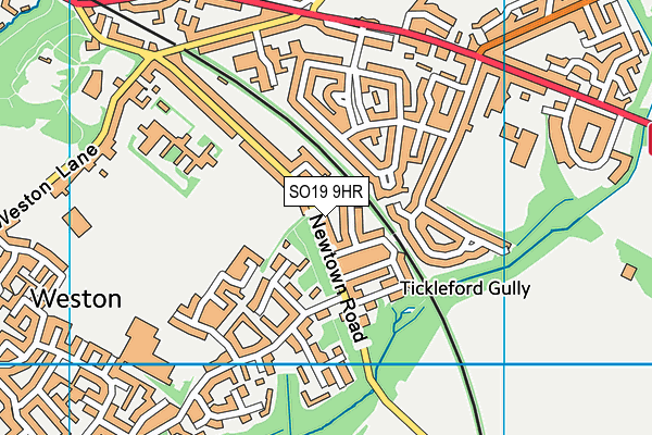 SO19 9HR map - OS VectorMap District (Ordnance Survey)