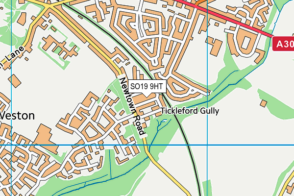SO19 9HT map - OS VectorMap District (Ordnance Survey)