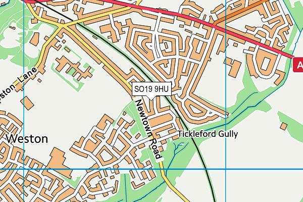 SO19 9HU map - OS VectorMap District (Ordnance Survey)