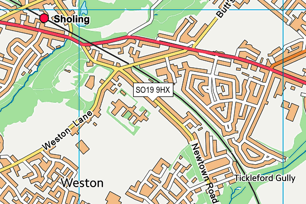 Weston Park Primary School map (SO19 9HX) - OS VectorMap District (Ordnance Survey)
