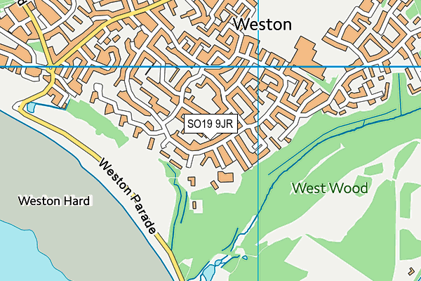 SO19 9JR map - OS VectorMap District (Ordnance Survey)