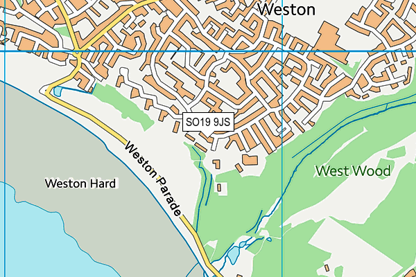 SO19 9JS map - OS VectorMap District (Ordnance Survey)
