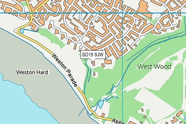 SO19 9JW map - OS VectorMap District (Ordnance Survey)