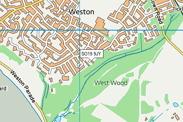 SO19 9JY map - OS VectorMap District (Ordnance Survey)