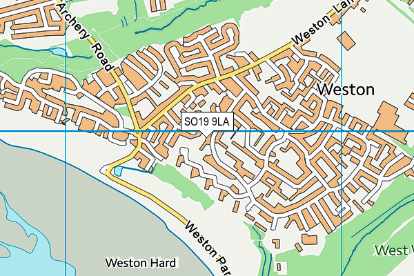 SO19 9LA map - OS VectorMap District (Ordnance Survey)