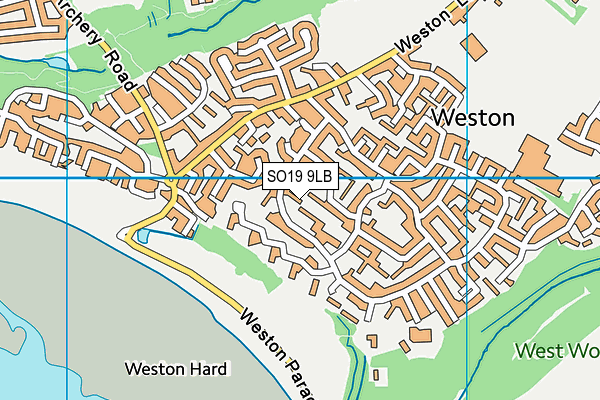SO19 9LB map - OS VectorMap District (Ordnance Survey)
