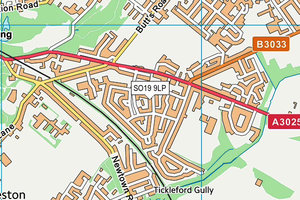 SO19 9LP map - OS VectorMap District (Ordnance Survey)