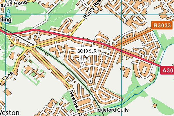 SO19 9LR map - OS VectorMap District (Ordnance Survey)