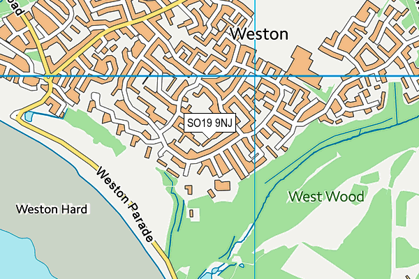SO19 9NJ map - OS VectorMap District (Ordnance Survey)