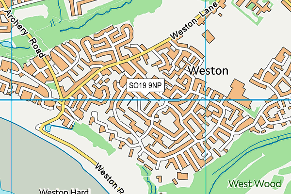 SO19 9NP map - OS VectorMap District (Ordnance Survey)