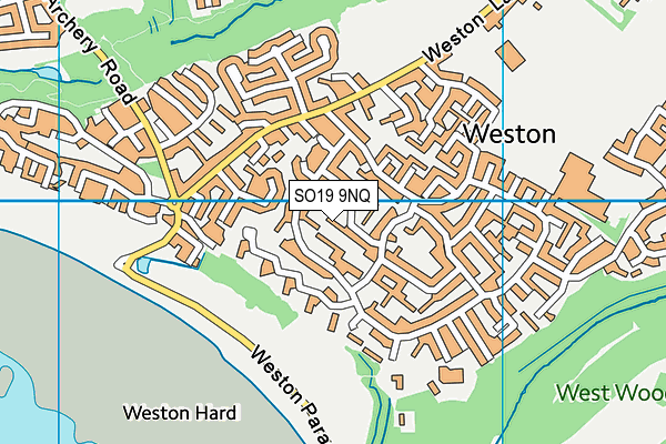 SO19 9NQ map - OS VectorMap District (Ordnance Survey)