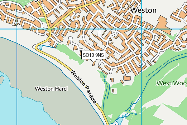 SO19 9NS map - OS VectorMap District (Ordnance Survey)