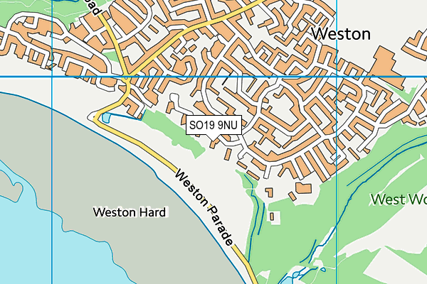 SO19 9NU map - OS VectorMap District (Ordnance Survey)