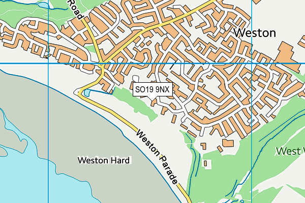 SO19 9NX map - OS VectorMap District (Ordnance Survey)