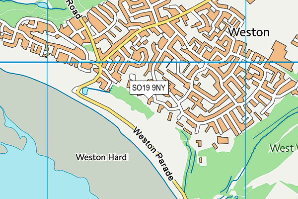 SO19 9NY map - OS VectorMap District (Ordnance Survey)