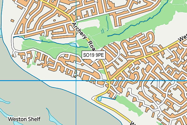 SO19 9PE map - OS VectorMap District (Ordnance Survey)
