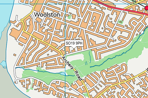 SO19 9PH map - OS VectorMap District (Ordnance Survey)