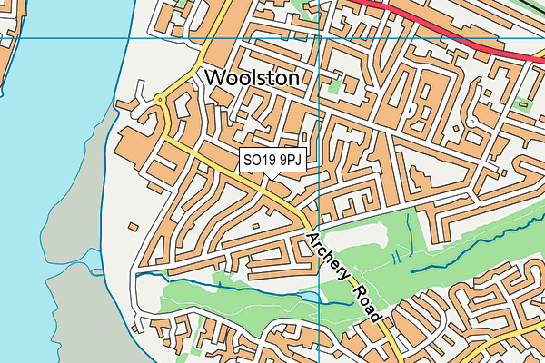 SO19 9PJ map - OS VectorMap District (Ordnance Survey)