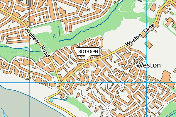 SO19 9PN map - OS VectorMap District (Ordnance Survey)