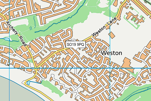 SO19 9PQ map - OS VectorMap District (Ordnance Survey)