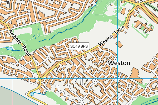 SO19 9PS map - OS VectorMap District (Ordnance Survey)