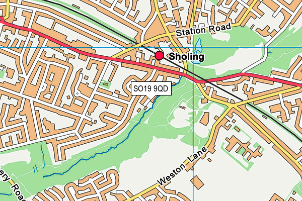 SO19 9QD map - OS VectorMap District (Ordnance Survey)