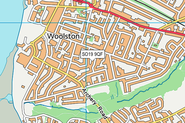 SO19 9QF map - OS VectorMap District (Ordnance Survey)