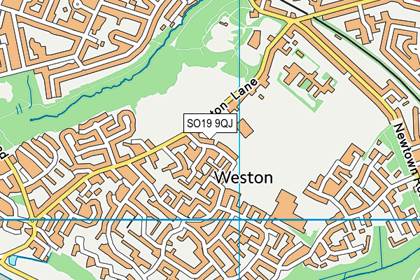 SO19 9QJ map - OS VectorMap District (Ordnance Survey)