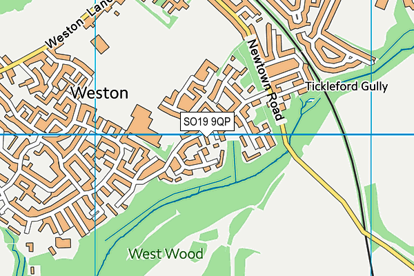 SO19 9QP map - OS VectorMap District (Ordnance Survey)