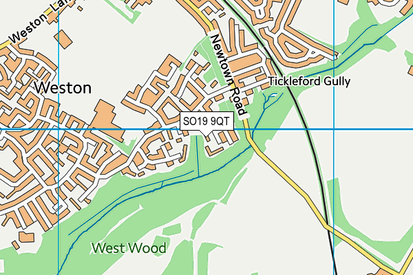 SO19 9QT map - OS VectorMap District (Ordnance Survey)