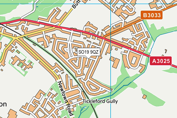 SO19 9QZ map - OS VectorMap District (Ordnance Survey)