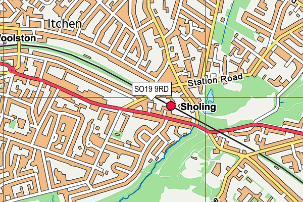 SO19 9RD map - OS VectorMap District (Ordnance Survey)