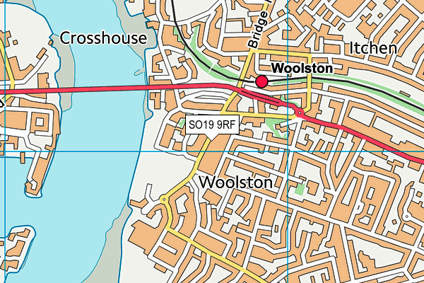 SO19 9RF map - OS VectorMap District (Ordnance Survey)