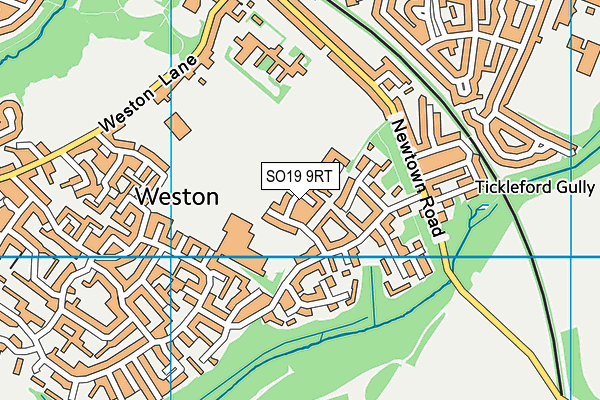 SO19 9RT map - OS VectorMap District (Ordnance Survey)