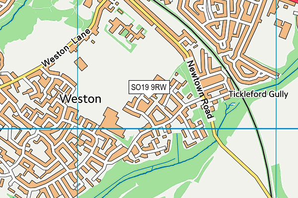 SO19 9RW map - OS VectorMap District (Ordnance Survey)