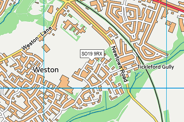 SO19 9RX map - OS VectorMap District (Ordnance Survey)