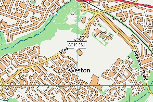 Weston Lane Playing Field map (SO19 9SJ) - OS VectorMap District (Ordnance Survey)
