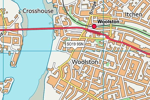 SO19 9SN map - OS VectorMap District (Ordnance Survey)