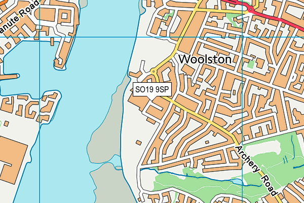 SO19 9SP map - OS VectorMap District (Ordnance Survey)