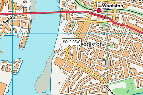 SO19 9SW map - OS VectorMap District (Ordnance Survey)