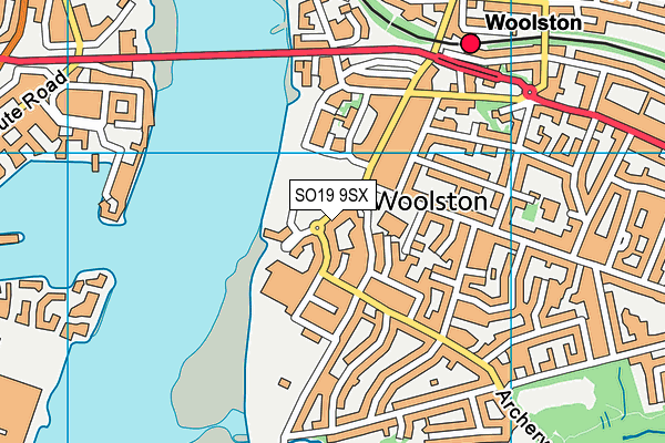 SO19 9SX map - OS VectorMap District (Ordnance Survey)