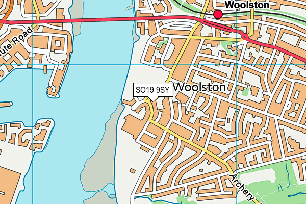 SO19 9SY map - OS VectorMap District (Ordnance Survey)