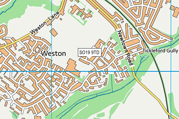 SO19 9TD map - OS VectorMap District (Ordnance Survey)